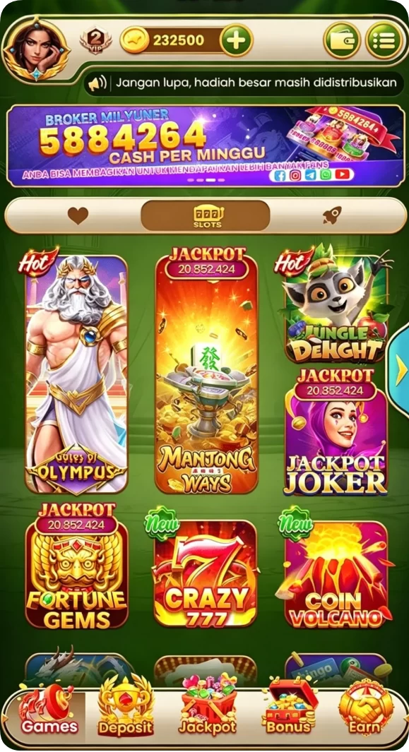 Beragam pilihan permainan menarik dalam aplikasi mari777 App APK Terbaru.